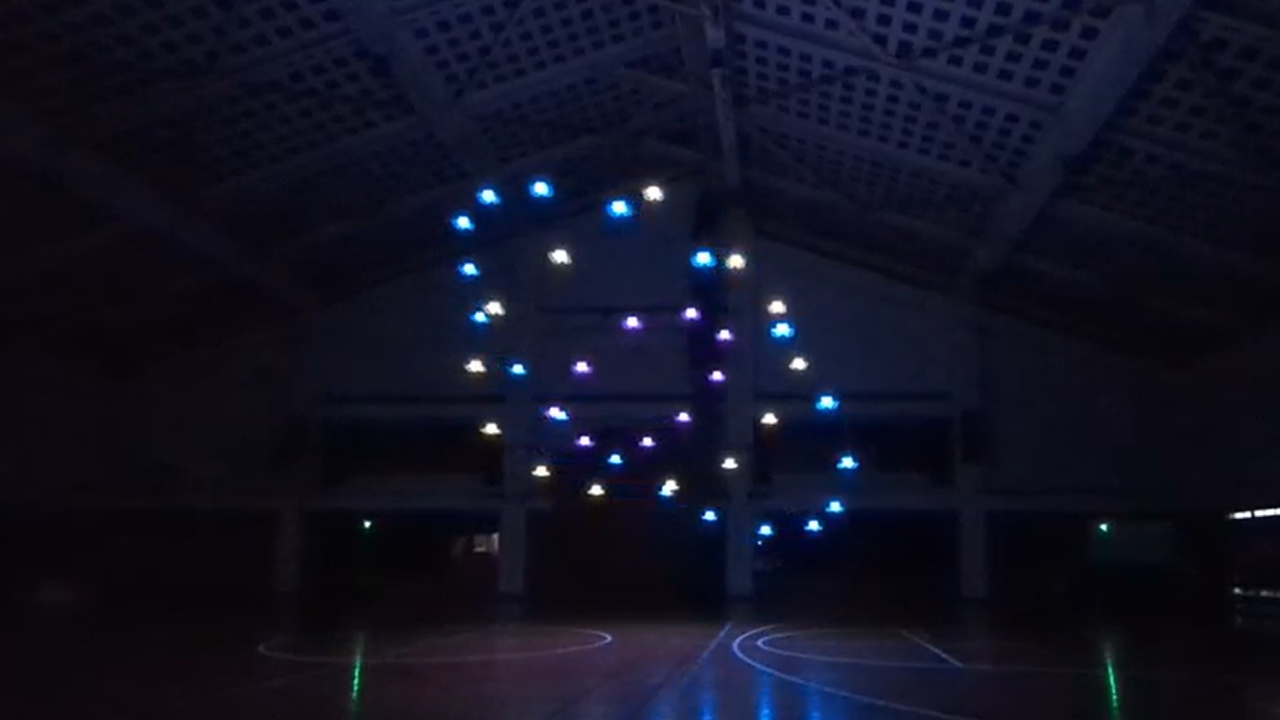 インドアドローンショー 3サークルフォーメーション